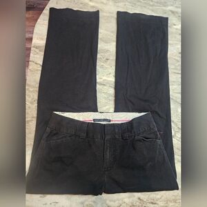 GAP Women’s Black Stretch Flat Front Pants Size 8 Regular Cotton Blend Trousers